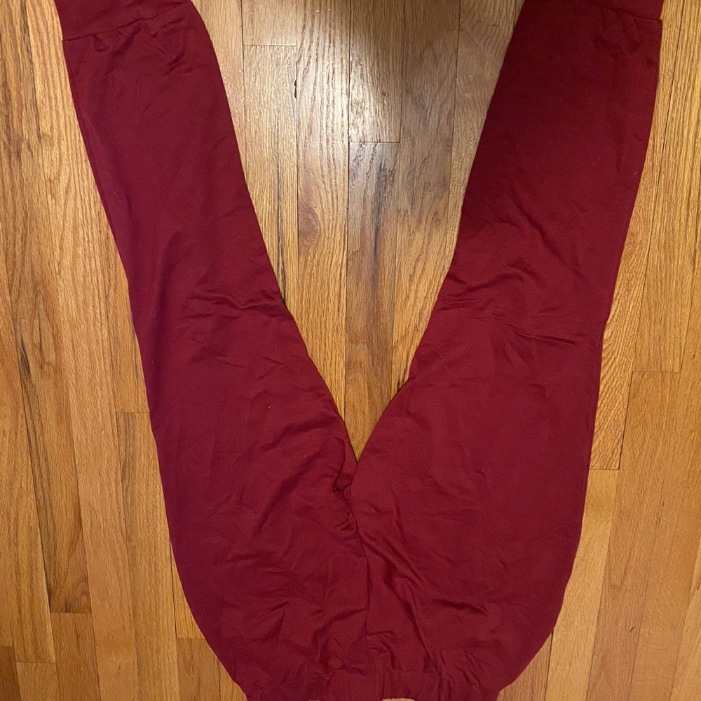 Red Distressed Hoodie with Drawstring - Picture 7 of 9